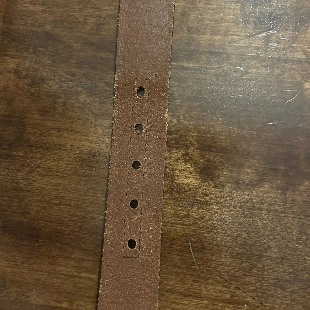 Fossil Brown Genuine Stitched Leather Belt Sz‎ 40